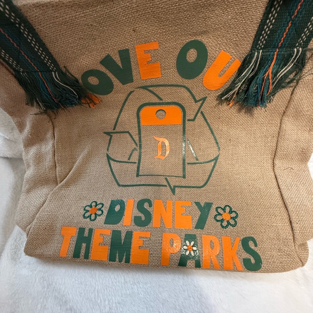 Disney Love Our Theme Parks Tan Tote
